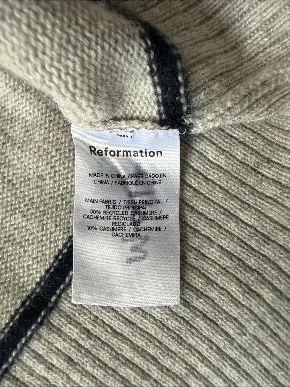 Reformation grey cashmere sweater M - Picture 6 of 6